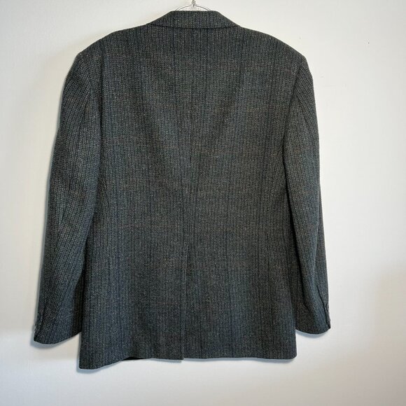Haggar Blazer Men/Women Green Multi wool blend tweed Women size 10 button close - Picture 3 of 7